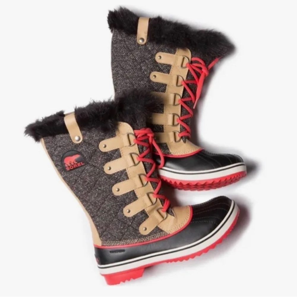 Joan of Arc Torino Herringbone Tweed SOREL Women’s Waterproof Snowboots
